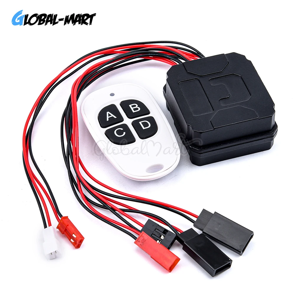 4 Ways CH4 Winch Control Wireless Remote Controller Receiver for 1/10 1:10 RC Crawler Axial SCX10 90046 Traxxas TRX4 Redcat