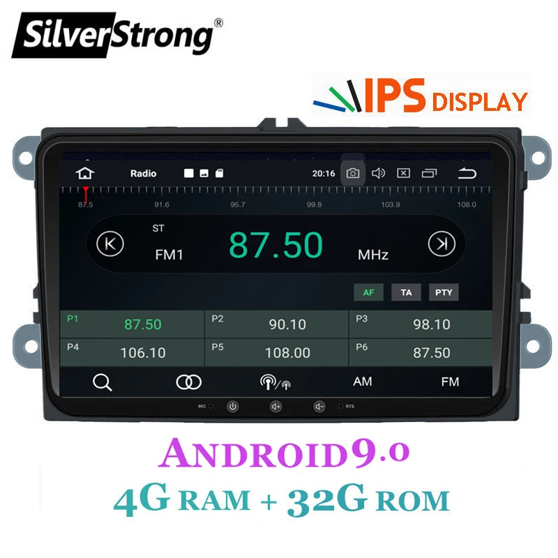 SilverStrong ips Android9.0 для VW 2Din радио для Passat B6 B7 для Golf5-6 для Skoda Octavia2 для превосходного для fabia 901