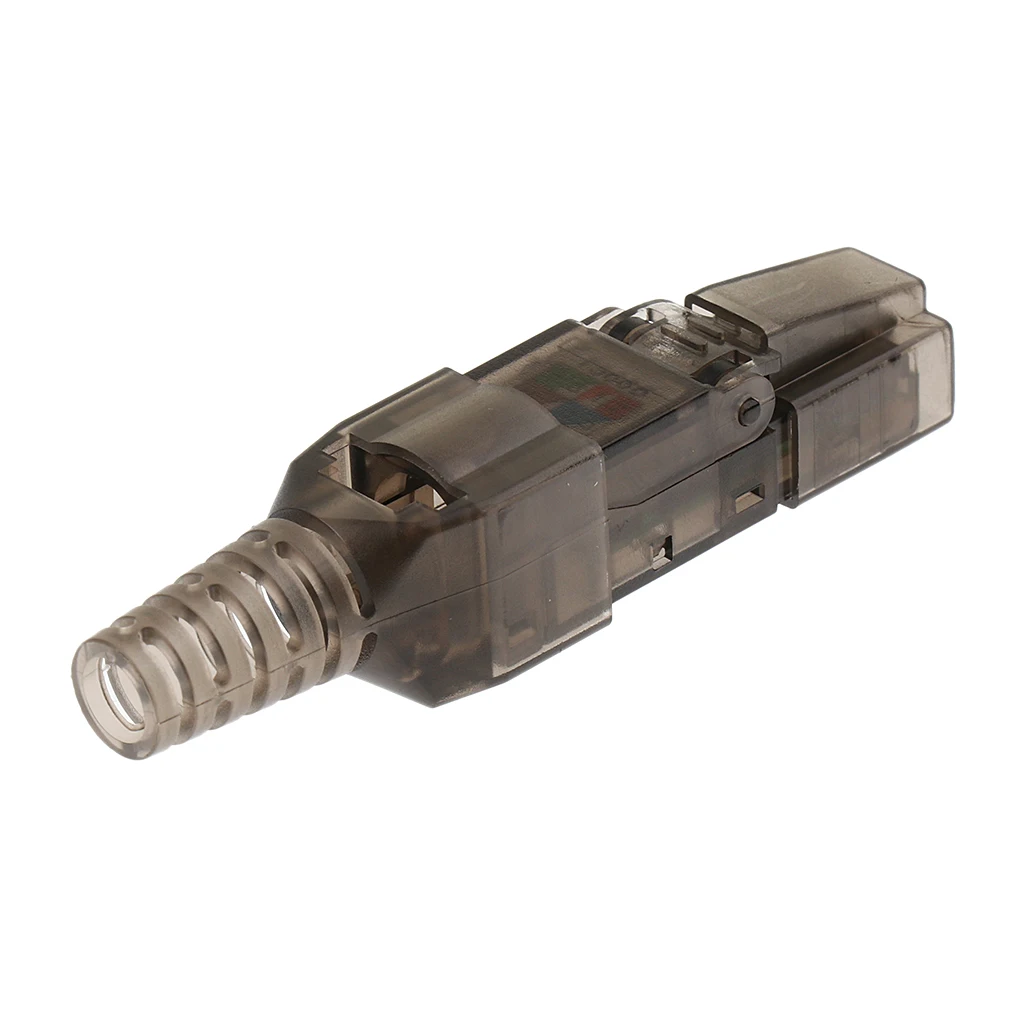 1Pcs Cat6A Metal RJ45 Plug Connector ftp 8P8C Modular Network Plug Connector
