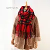 Classic red plaid children scarf warm winter small narrow shawl women ladies lovely fashion casual scarves for child boy girl ► Photo 2/6