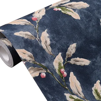 

Retro Leaves 3D Wallpaper Roll Living Room Restaurant Bar Leaves Home Decor