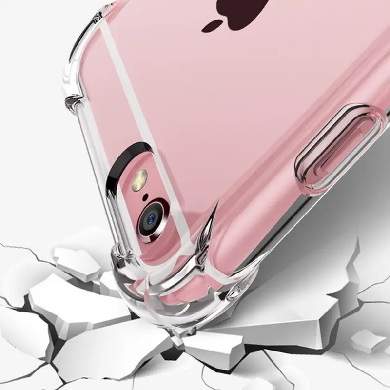 Прозрачный чехол для телефона iPhone 11 Pro Max 5,8 6,1 6,5 X XS Max XR силиконовый чехол из ТПУ для iPhone 6 6S 7 8 Plus