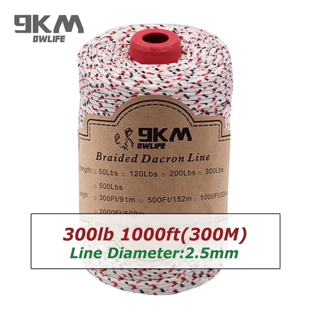 Braided Dacron Fishing Line Outdoor Kite Line 500-1000ft Multi