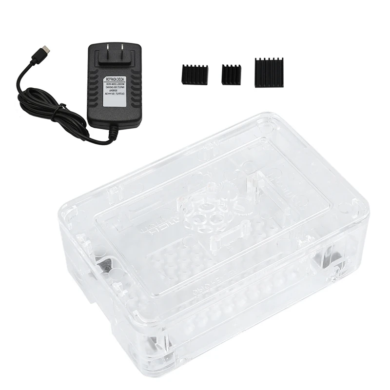 Горячая Распродажа для Raspberry Pi ABS чехол Корпус коробка с теплоотвод 5 V/3A Питание для Raspberry Pi 4B