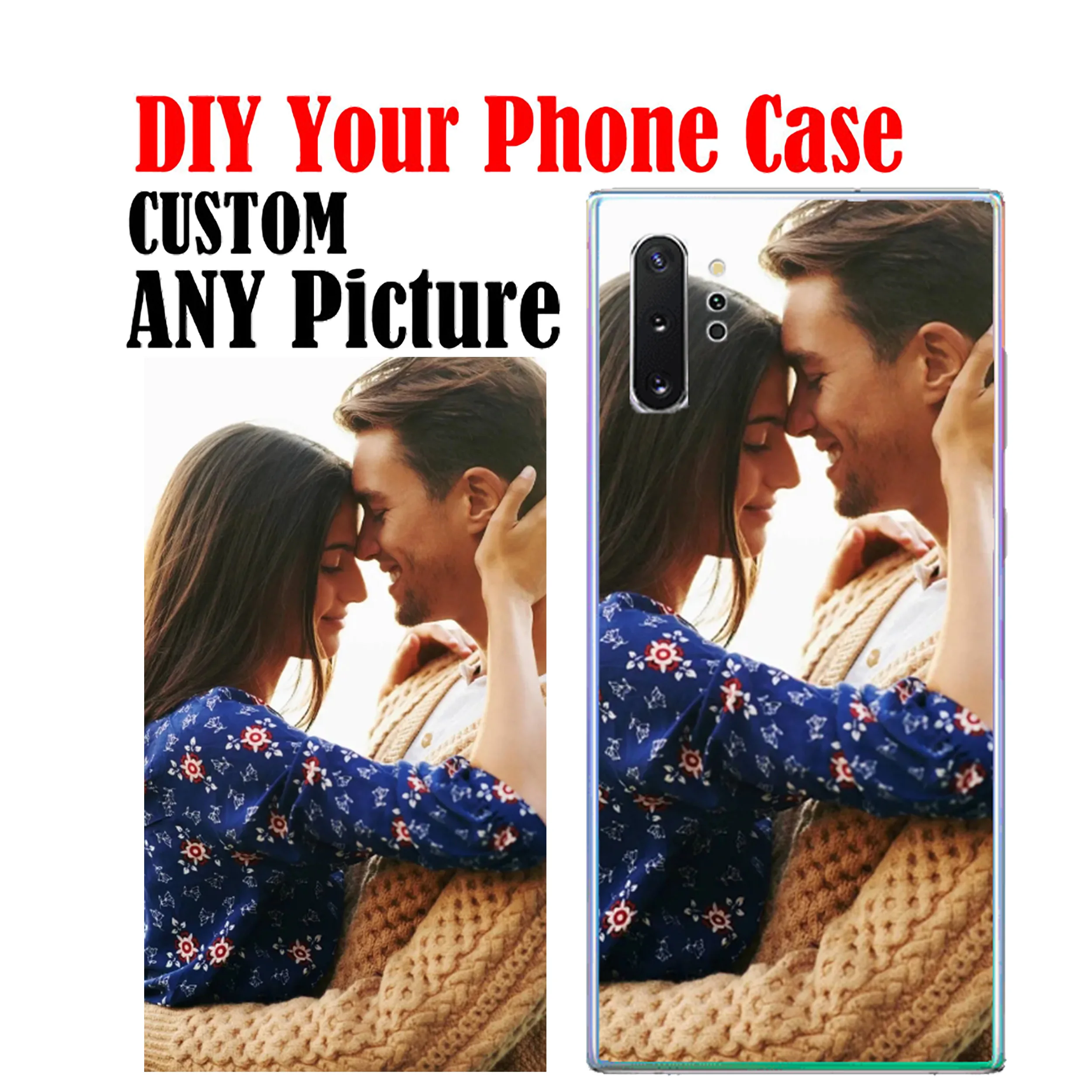 

Soft Silicone TPU Cover Phone Cases Custom Personalized Add Your Own Photo Picture Phone Case for Samsung S20 S11E S10plus Note1