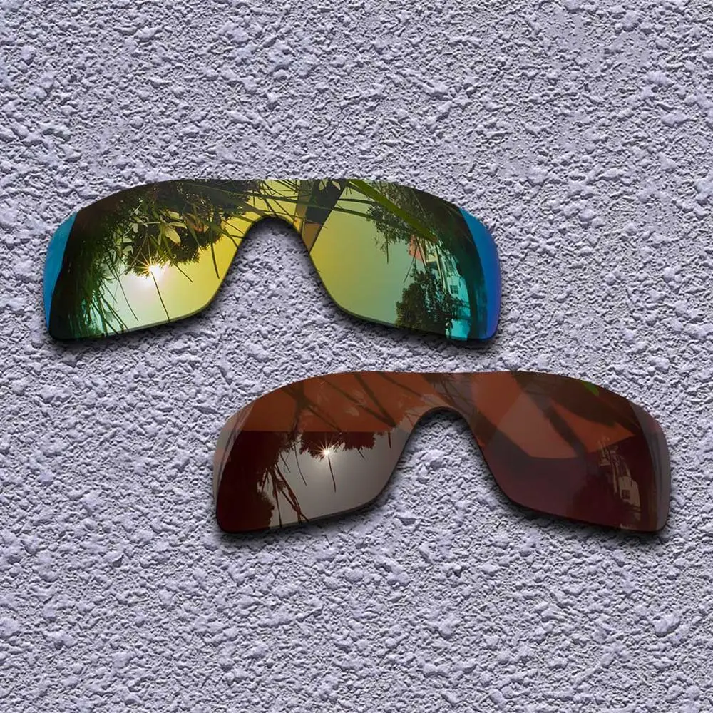 2 пары поляризованных сменных линз для солнцезащитных очков Oakley Batwolf-несколько вариантов - Цвет линз: Golden-Brown