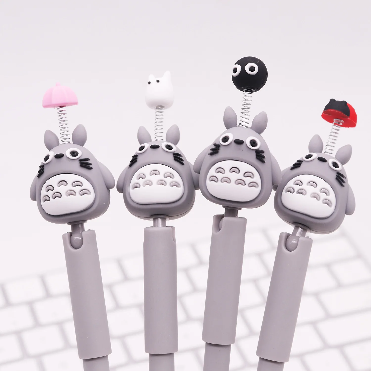Ручка гелевая 48 шт./лот Kawaii Totoro Spring 0 5 мм черные чернила ручки для подписей