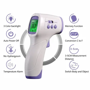

top selling product 2020 LCD Digital Non-contact IR Infrared Thermometer Forehead Body Temperature Meter Support Wholesale