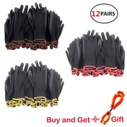 Nitrile safety coated work gloves PU and palm     are suitable for construction  maintenance vehicles