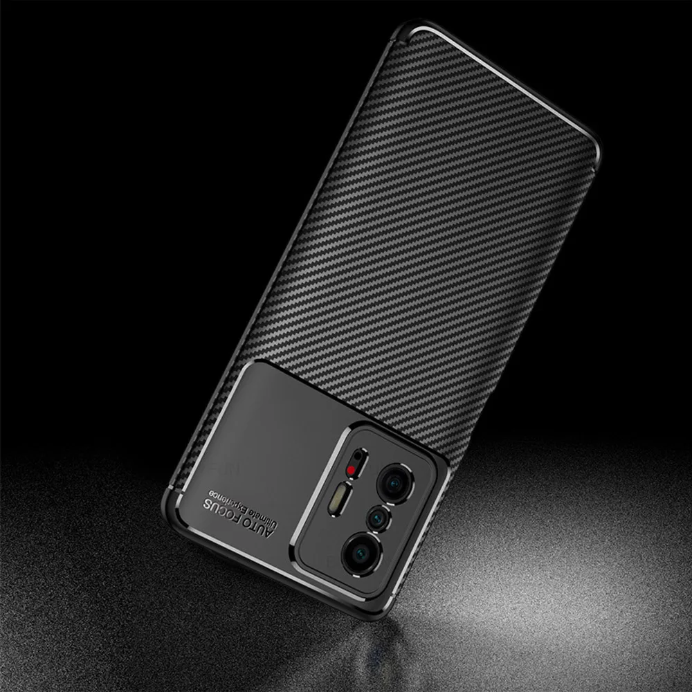 phone flip cover Carbon Fiber Pattern Bumper Cover For Xiaomi 11T Pro Silicone Soft Rubber Protector Case For Xiaomi Mi11 T Xiomi Mi11T Pro Shell best waterproof phone pouch