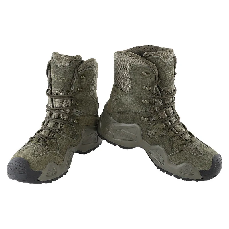 Уличные тактические ботинки; Военная армейская Боевая спортивная обувь; водонепроницаемые ботинки для охоты и пешего туризма; Мужская обувь для стрельбы; черные ботинки - Цвет: green