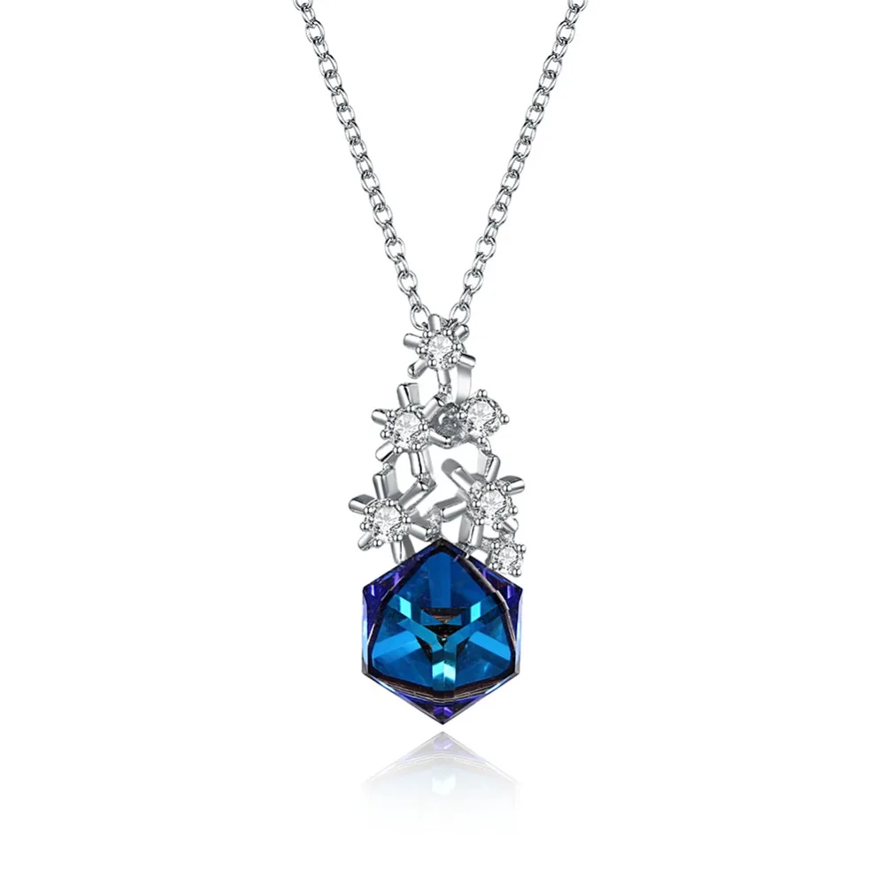

GE456 Glitter Colorful Zirconia Stone Pendent Necklace for women Engagement Wedding