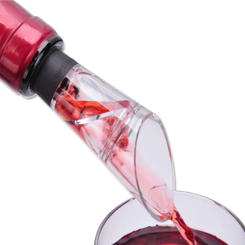 

2pcs Quick Decanter White Red Wine Bottle Drop Stop Top Stopper Dumping Funnel Aerator Pourer Premium Aerating Decanter Spout