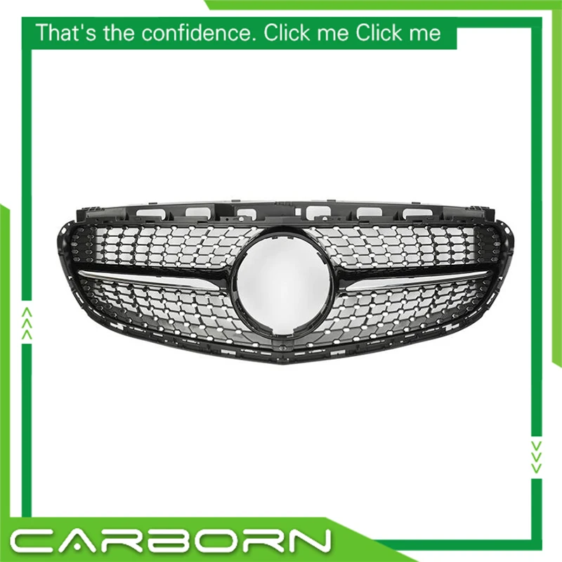 

2014-2016 For Mercedes Benz E-Class W212 E300L E400L E200 E350 Grill Diamond Style Front Racing Grille