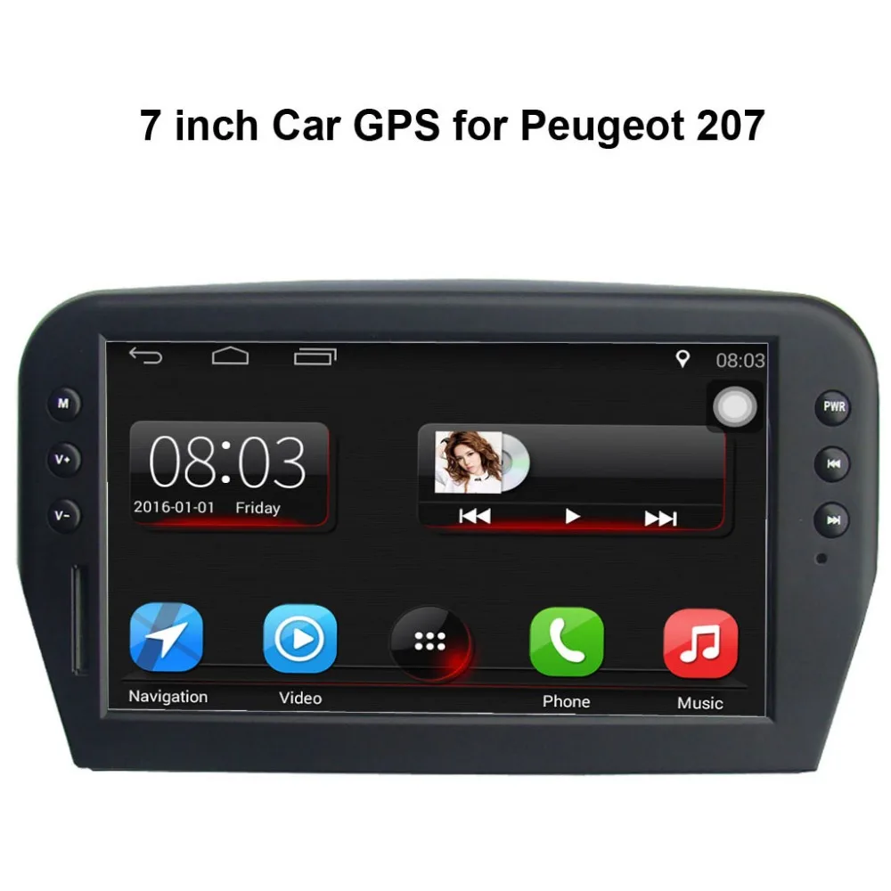 Автомобильный медиаплеер на Android 7 1 для Peugeot 207 Оригинальное автомобильное