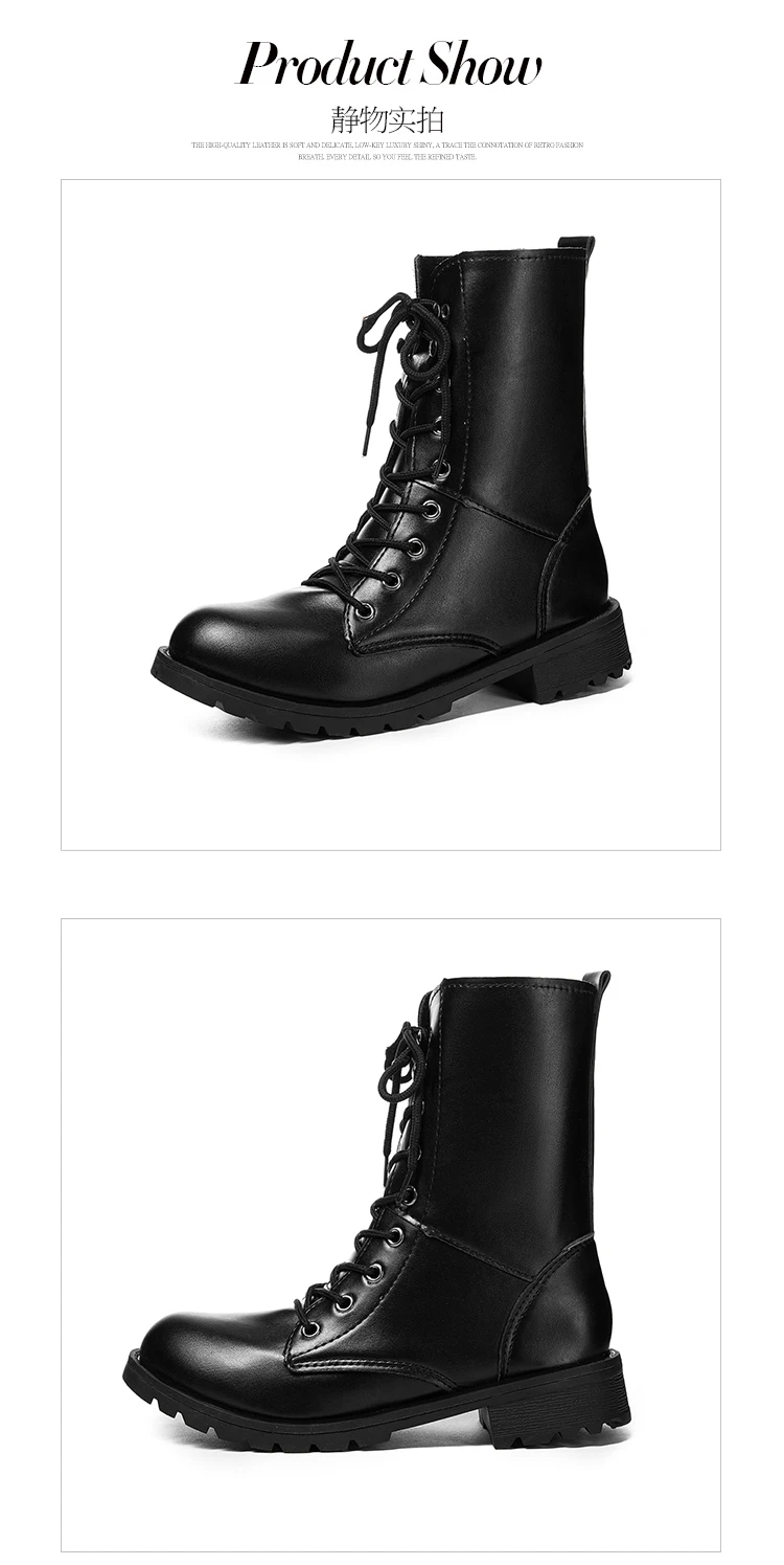 Bootee/женские осенние ботинки г. Ботинки на низком каблуке женская резиновая обувь непромокаемые Ботиночки женские роскошные дизайнерские ботинки на шнуровке с круглым носком