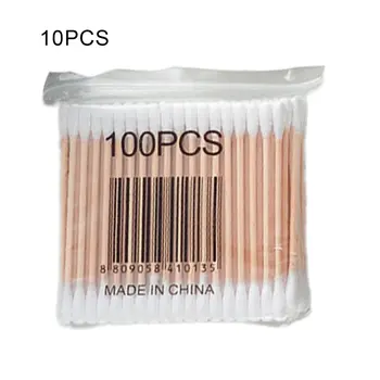 

1000Pcs Double Head Cotton Swab Wooden Stick Baby Beauty Makeup Sanitary Swab Stick Ear Cotton Swabs