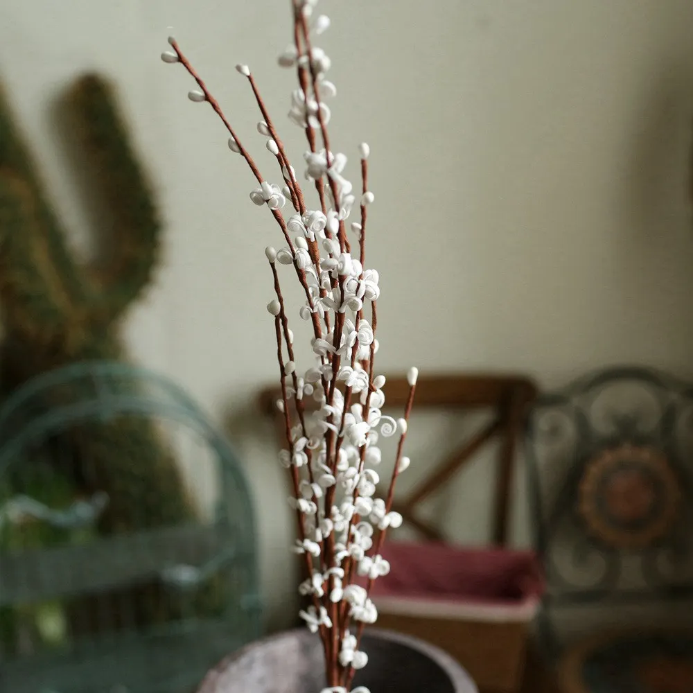 Искусственный цветок жасмина ПЭ цветы для свадебного декора стола центральный осенне-зимний цветок - Цвет: white