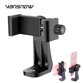 

Rotatable Phone Tripod Mount Bracket Adapter mobile Phone Clipper Holder Vertical 360 Rotation Adjustable Clamp Tripod Stand