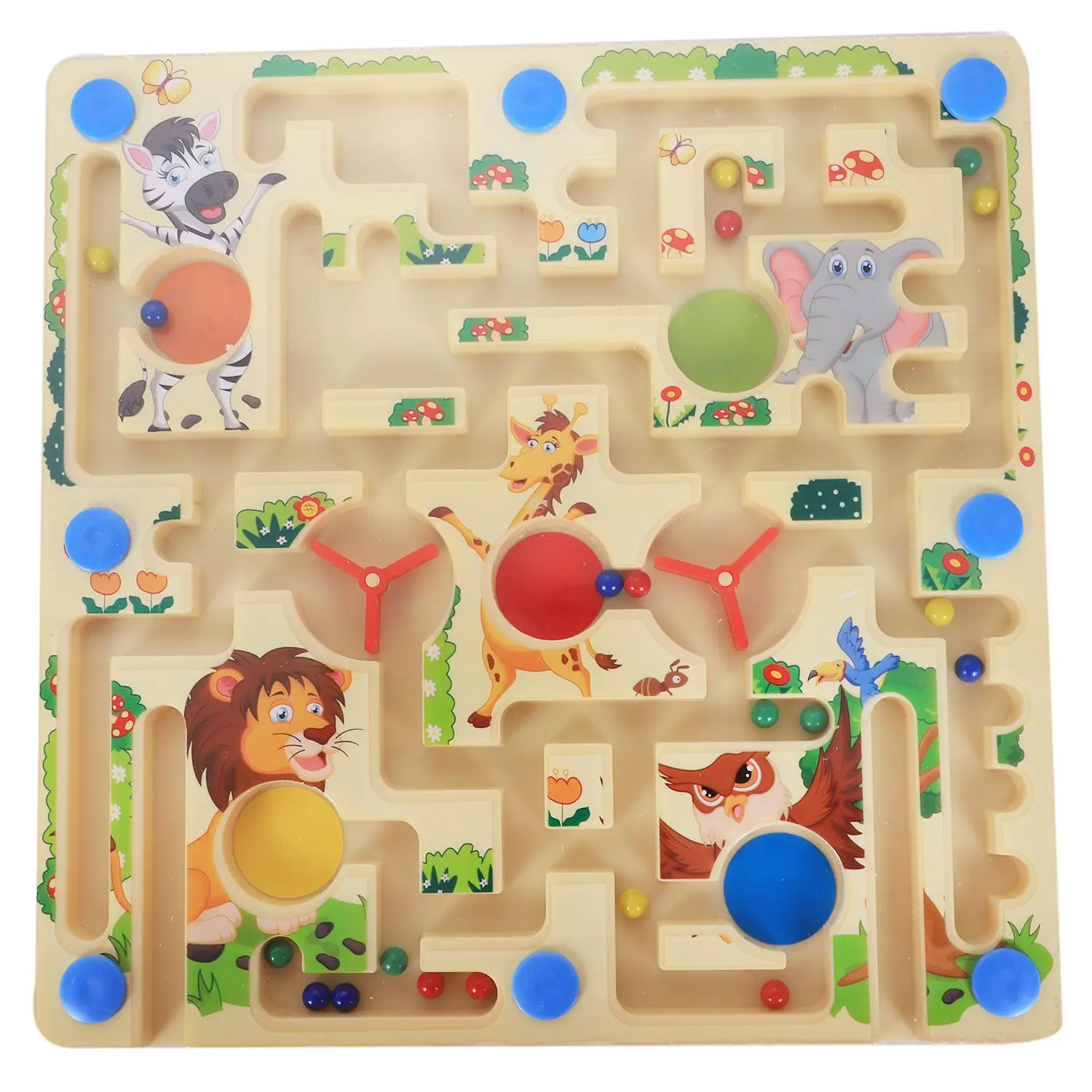 

2 in 1 Magnetic Maze with Flying Chess Double-faced Labyrinth Maze Educational Interactive Toys, Forest