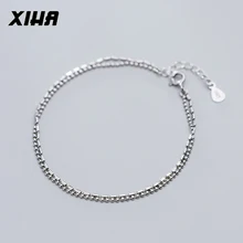 XIHA 925 браслеты из стерлингового серебра Многослойные Бусины дамы девушки браслет подарки для лучшего друга Роскошные ювелирные изделия Прямая