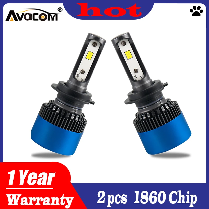 Avacom 2 шт. автомобиль H8 H11 led 9005 hb3 9006 hb4 h4 h7 p13w 1860 чип Противотуманные фары Дневные
