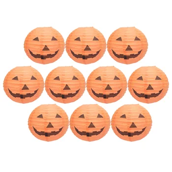 

10Pcs Lantern Creative Decorative Portable Folding Party Lantern Paper Lantern for Festival Halloween
