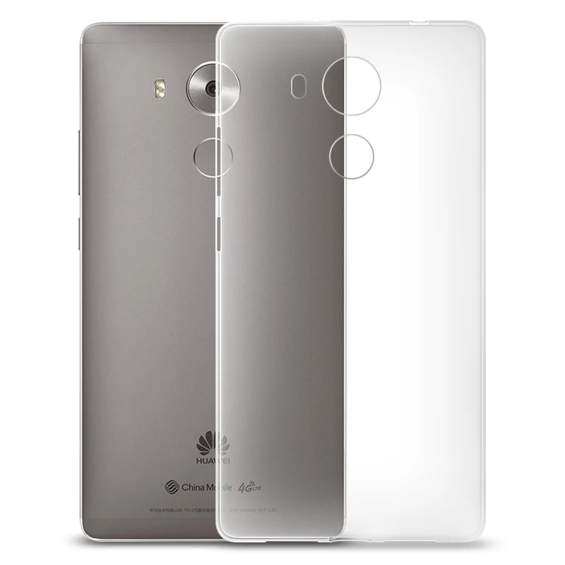 Мягкие силиконовые чехлы для телефонов Huawei Mate 8 задняя крышка Ультратонкий