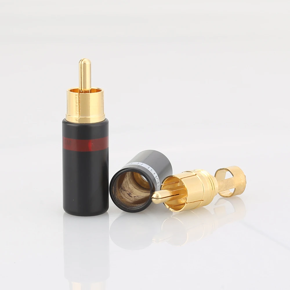 Hifi 4pcs ݵ Rca ÷   ȣ  rca ÷ , Ŀ