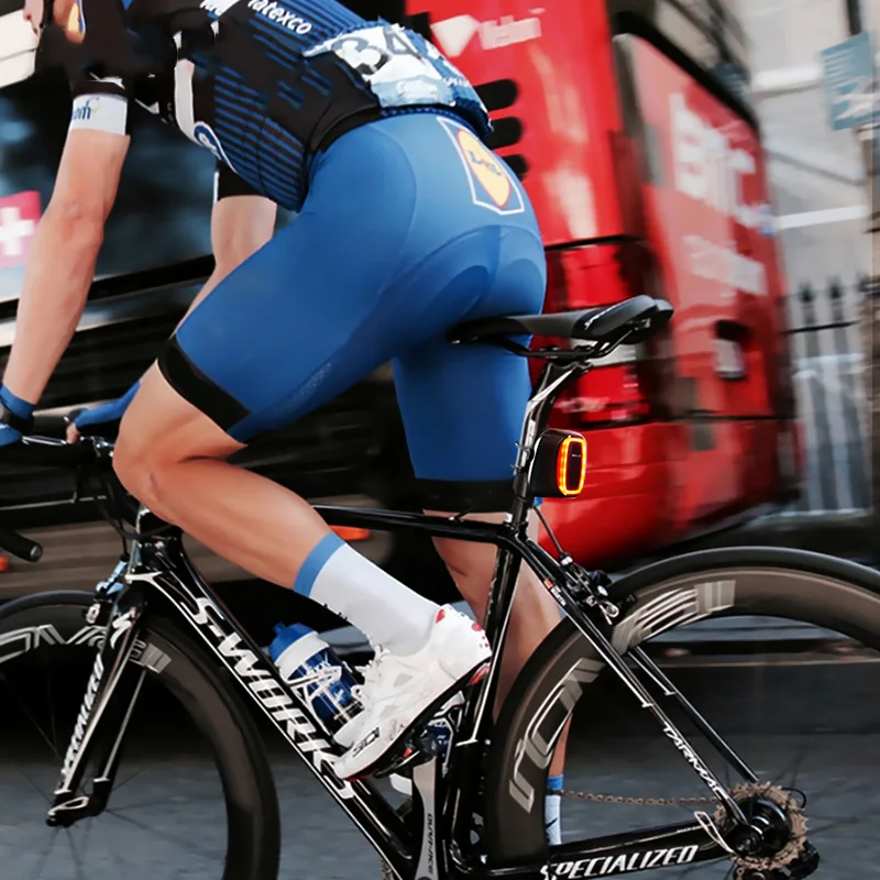 Smart Brake Lights Bicycle Rear Back Light USB Rechargeable Cycling Taillight 6 Modes Safety Warning Night Riding Flashlight