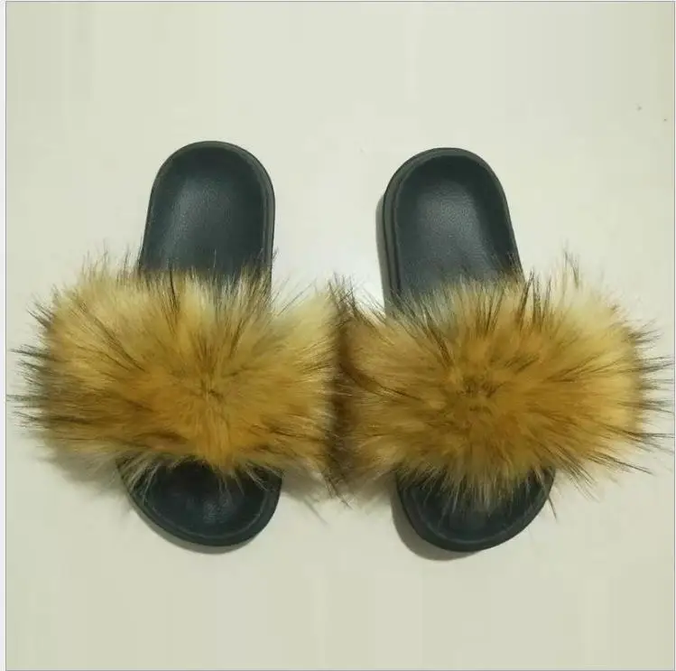 fluffy flip flop slippers