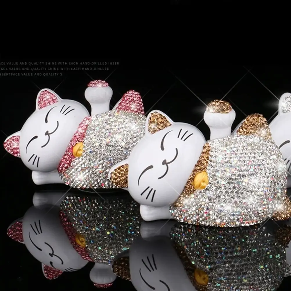 Автомобиль Lucky Cat украшение Стразы украшения "Кошки" солнечной энергии счастливые украшения "кошки"