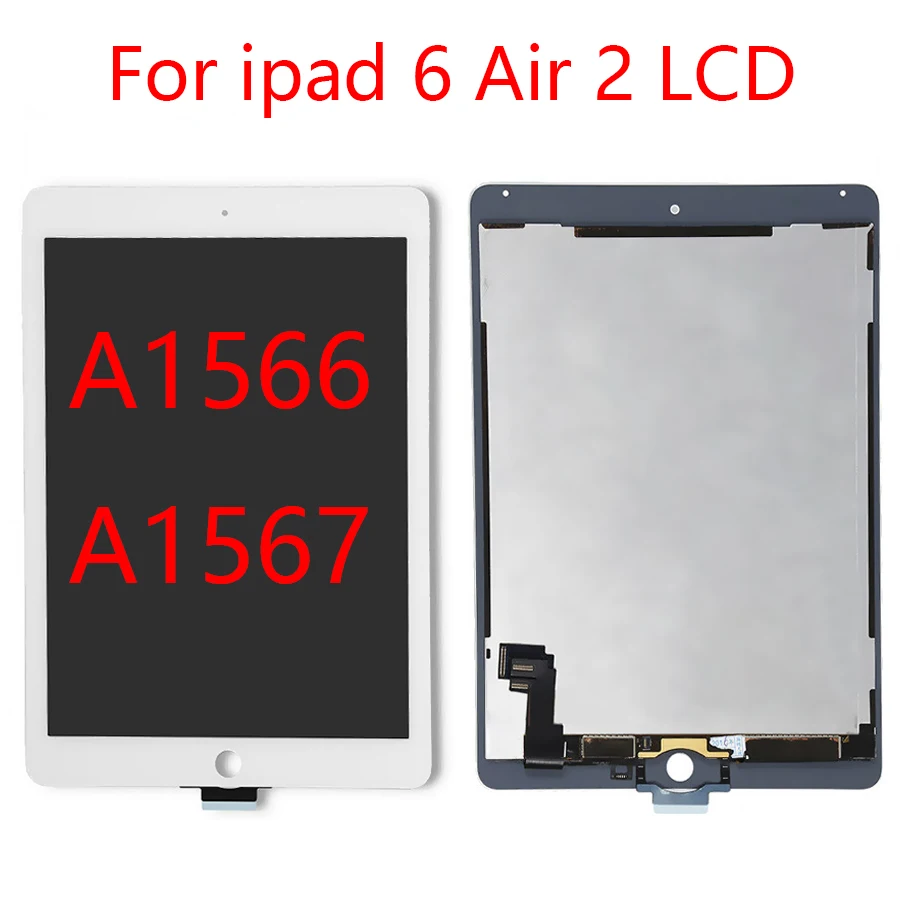 

Новый ЖК-экран подходит для iPad Air 2, дисплей с сенсорным экраном 9,7 дюйма, iPad 6 A1567 A1566, планшетный ПК, ЖК-дисплей с дигитайзером в сборе