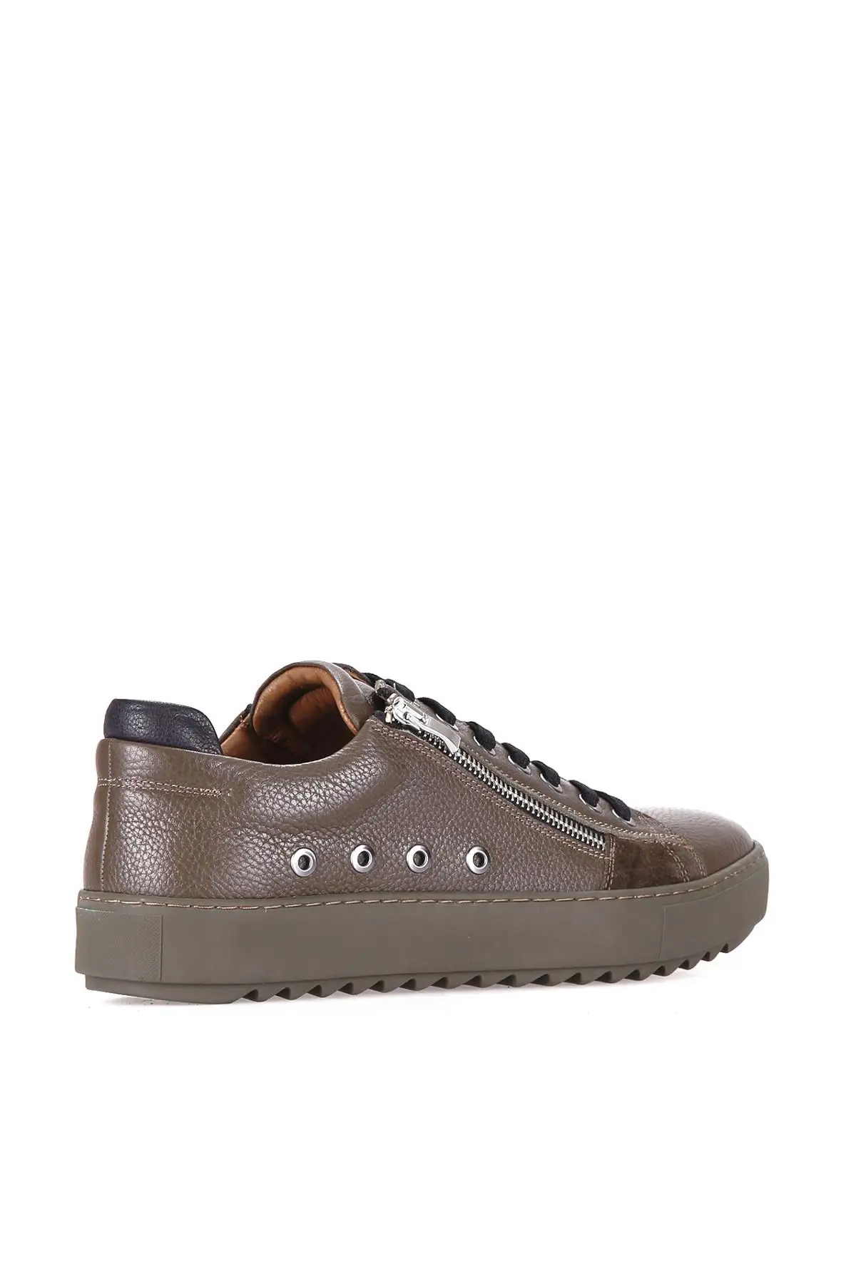 Derimod Genuine Leather Khaki Men 'S Sneaker