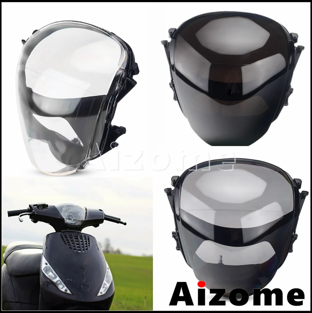 Motorcycle Headlight Lens Plastic Headlamp Glass For Piaggio Zip 100 98 4t 50  2t Ac Tt Dt Pigmentato Fast Rider 49 2t Lc Sp 4t - Headlight Bracket -  AliExpress