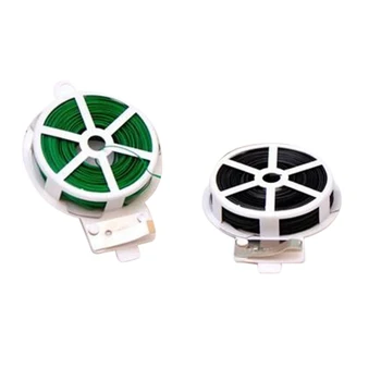 

30M Glue Iron Wire Core Green Plant Fixed Soft Cable Tie with Metal Gardening Flower Bandage Binding Wire
