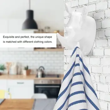 

Hat Scarf Handbag Storage Hanger Wall-mounted Animal Head Rhinoceros Shape Coat Clothes Rack Hanging Hook Hangers Decorative