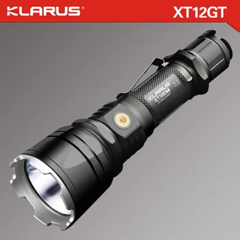 

Flashlight KLARUS XT12GT CREE XHP35 HI D4 LED Black max 1600LM throw 603 meters Magnetic-Charging torch with 3600mAh battery 5.0