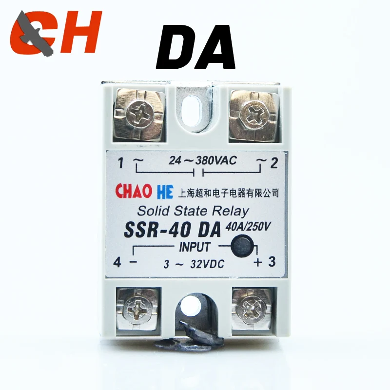 

High quailty solid state relay SSR-25DA SSR-40DA SSR- 60A 80A actually 3-32V DC TO 24-380V AC SSR25DA 40DA 60DA 80DA top brand