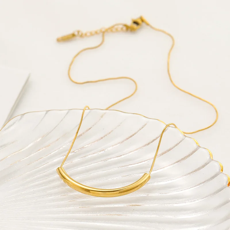 Geometric Arc Necklace - Image 4