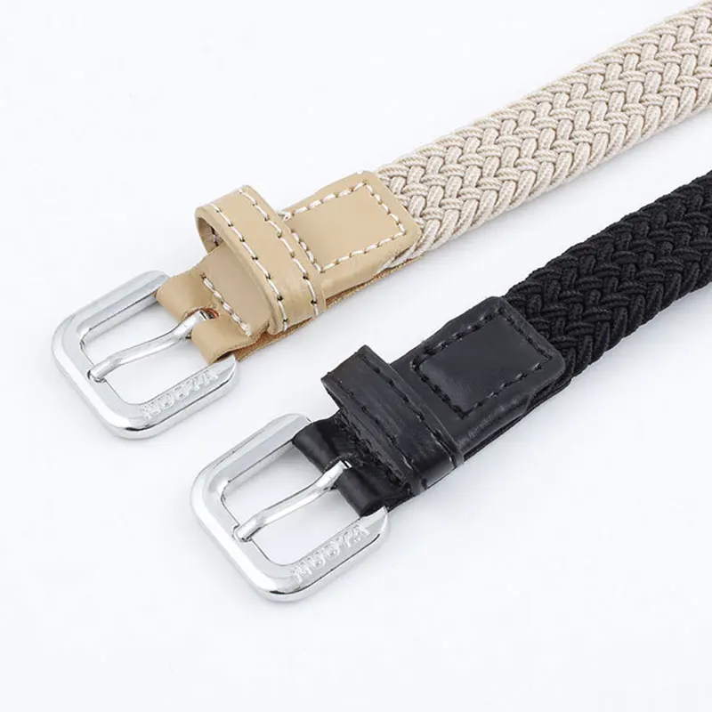 New Unisex Casual Stretch Woven Belt Women Men Elastic Belts For Jeans Knitted Belts Vintage Solid Braided Belt Pin Buckle Belt crocodile skin belt