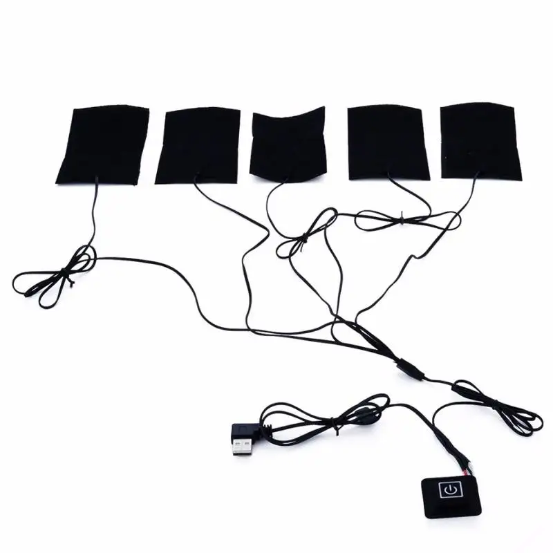 USB теплая паста колодки Быстрый нагрев углеродного волокна грелку безопасный портативный нагревательный коврик-грелка для ткани жилет куртка обувь носки