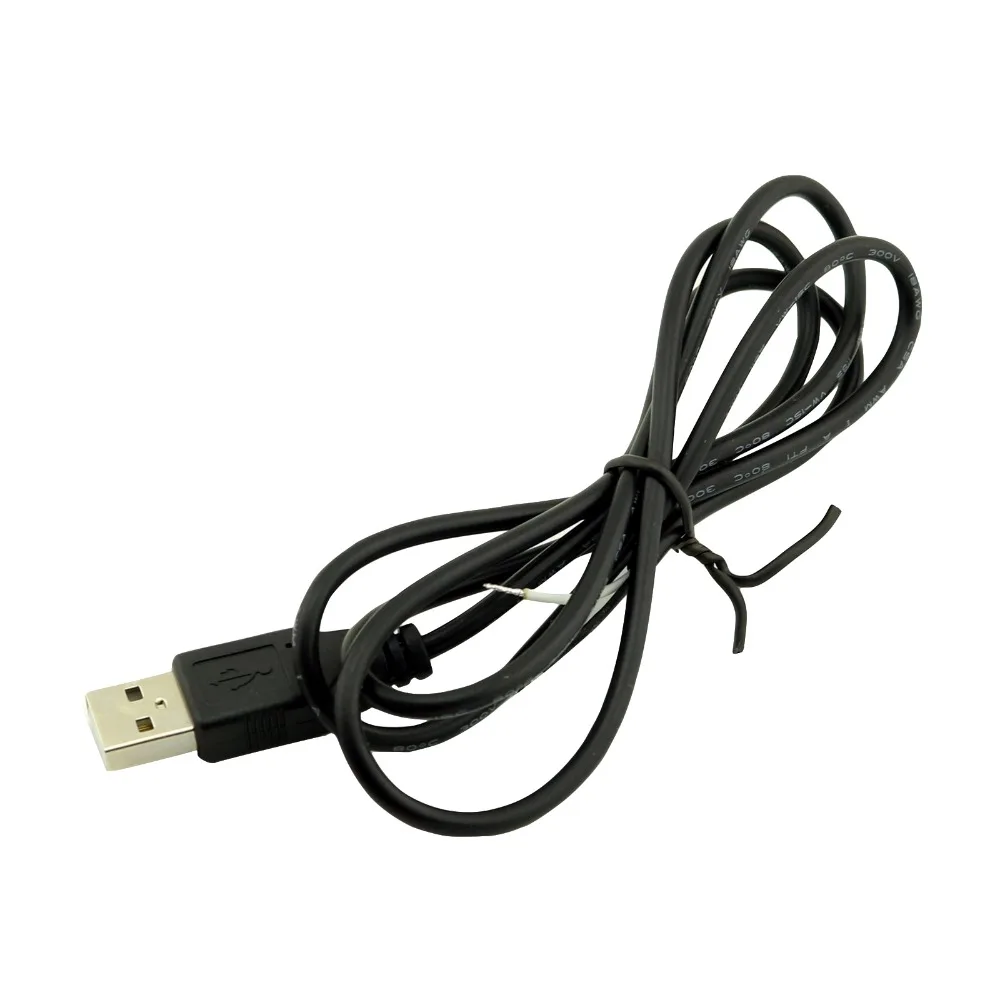 1x USB 2,0 A штекер 2 Pin 2 провода кабель для зарядки Шнур Разъем DIY 3 фута/1 м