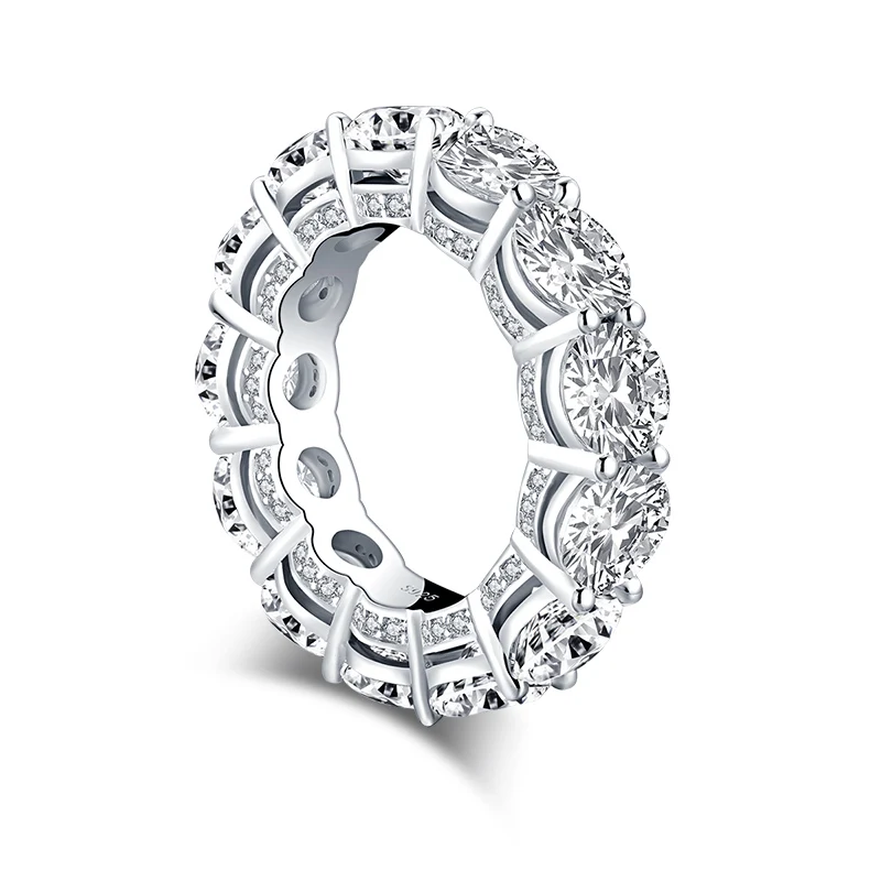 

Rings for Women Eternity Band Promise Ring 925 Sterling Silver SONA Diamond Engagement Wedding Finger Party Jewelry Gift