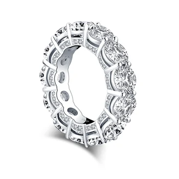 

Rings for Women Eternity Band Promise Ring 925 Sterling Silver SONA Diamond Engagement Wedding Finger Party Jewelry Gift