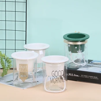 

7Styles plastic clear self watering flower pot for plants, desktop pot self watering planter, pot for plants for home decoration