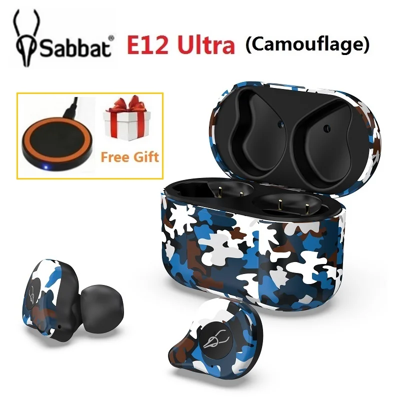 Sabbat E12 Ультра Камуфляж TWS Bluetooth наушники V5.0 беспроводные наушники спортивные HiFi стерео наушники шумоподавление Гарнитура