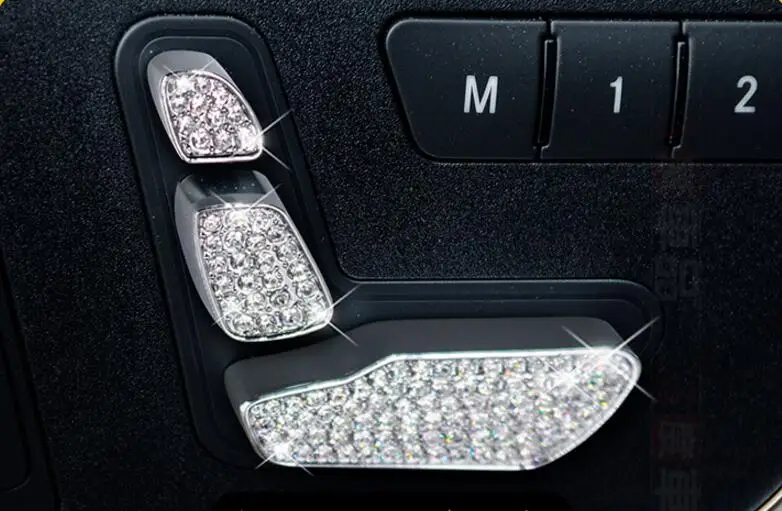 Роскошный горный хрусталь хром для Mercedes Benz G350 disel интерьер автомобиля декоративный Каркас Крышка отделка автомобиля Стайлинг авто аксессуары - Цвет: seat adjustment