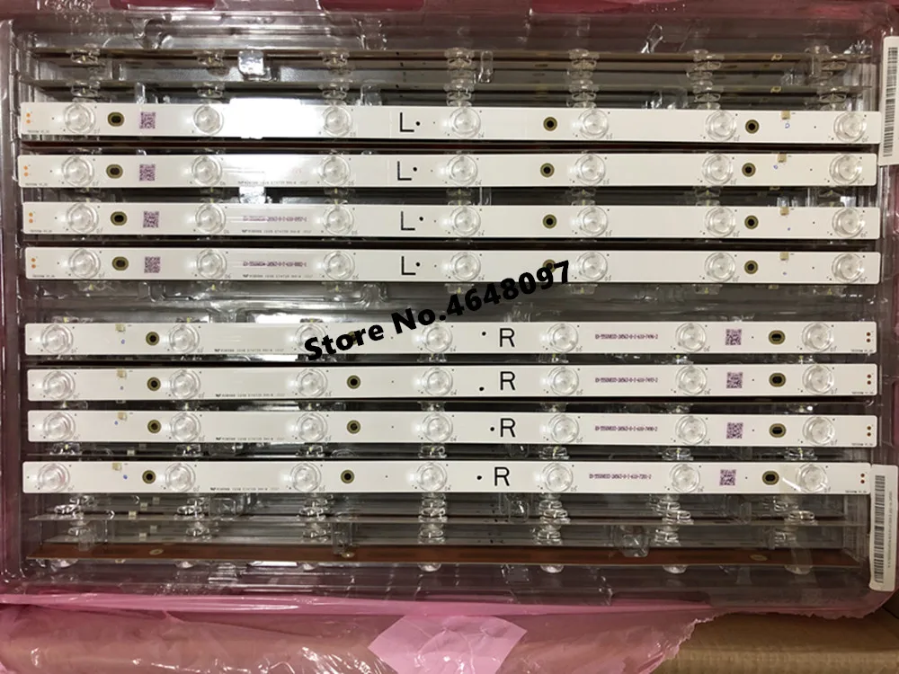 1set=8pcs Backlight Arr ay for tx-55dx600e TB5509M M30900 16V0 E74739 EX-55S0VE04-2Z543-0-I-631-0489-1