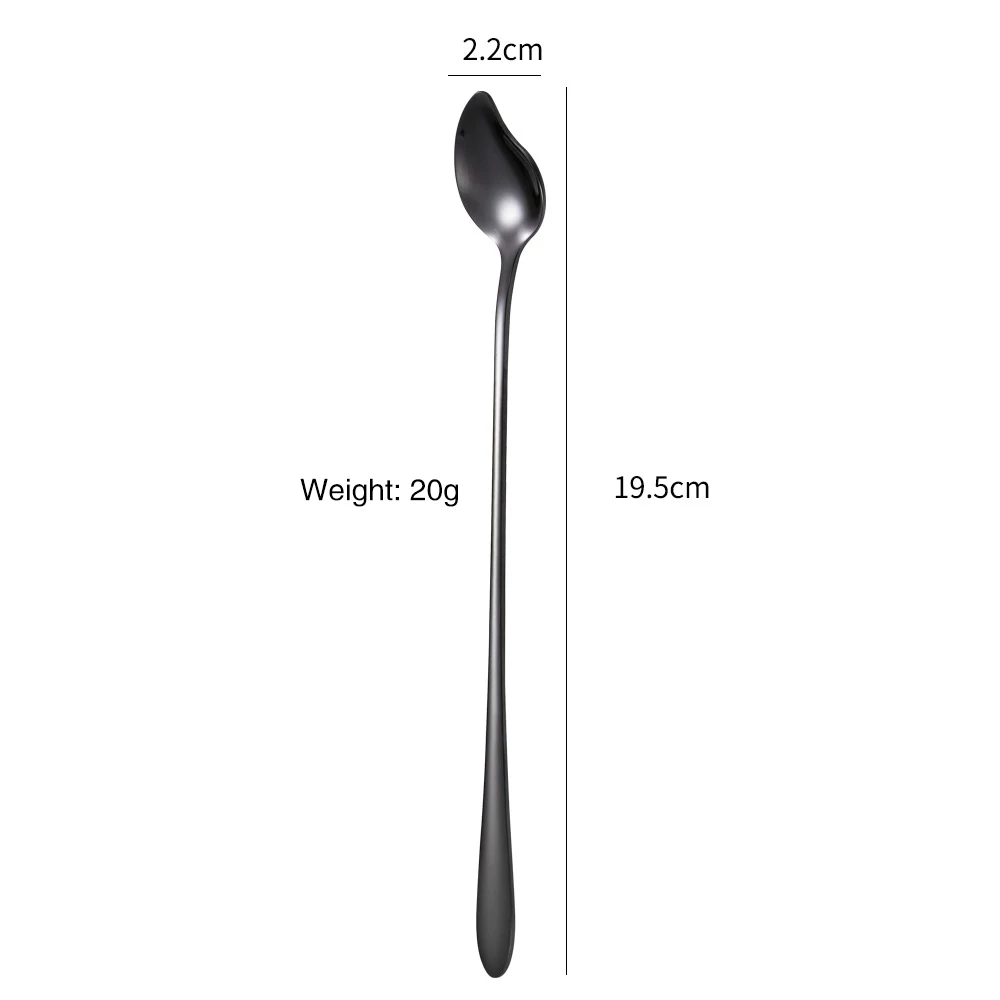 Cuillère Mélange Boisson 19.8cm Cuillère à Cocktail En Acier Inoxydable Avec Long Manche Pour Barman Cuillère à Thé Glacé Longue Manche